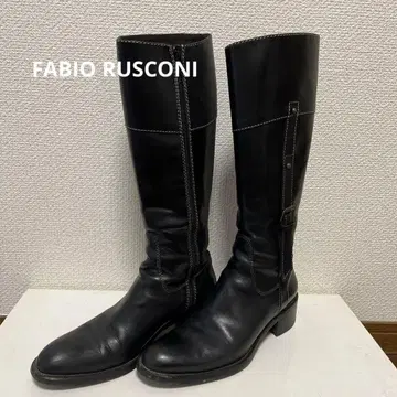 파비오 루스코니 천연 가죽 FABIO RUSCONI 롱 부츠 37