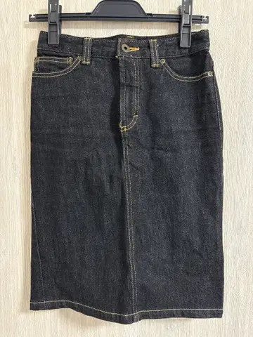 LITTLE NEW YORK JEANS 다크 데님 타이트 스커트 XS