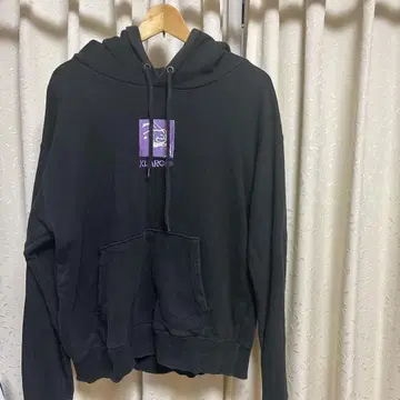 XLARGE 고릴라 로고 후드 부착 후드티 블랙