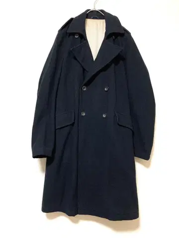 질 샌더 더블 브레스트 울 체스터 코트 트렌치 벨티드