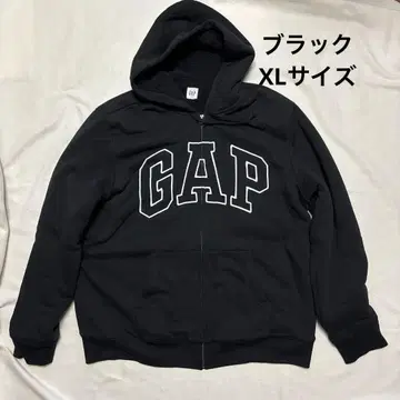 갭 GAP 풀 집업 후드티 속기모 맨투맨 블랙 XL