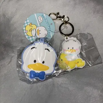 산리오 오리 페클 시크릿 러버 거울 키링
