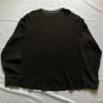 00s 와플 티셔츠 블랙 앞V 그런지 구제 의류 XL 사이즈
