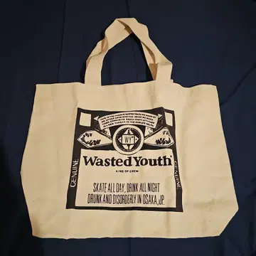 wasted youth 캔버스 에코백 토트백 USA제