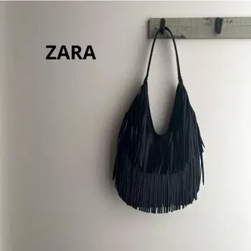 완판 거의 미사용 ZARA 프린지 토트백 블랙 숄더백