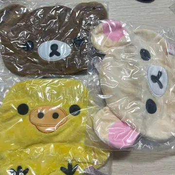 리락쿠마 복슬복슬 파우치 가챠 키이로이토리 코리락쿠마 차이로이코구마