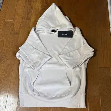 ATON 화이트 후드티