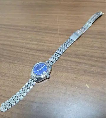 자동 와인딩 시계 파란색 다이얼 스테인리스