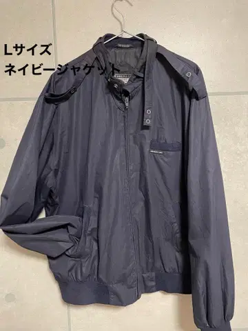네이비 점퍼 L 사이즈 나일론 자켓 아우터 가을 옷 남성용 90s
