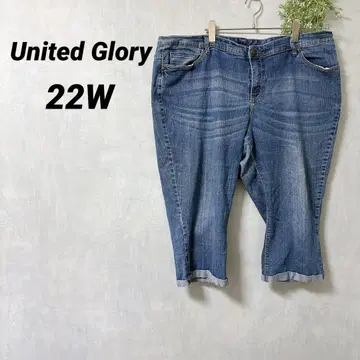 새상품급 United Glory [ 22W ] 데님 팬츠 크롭 기장