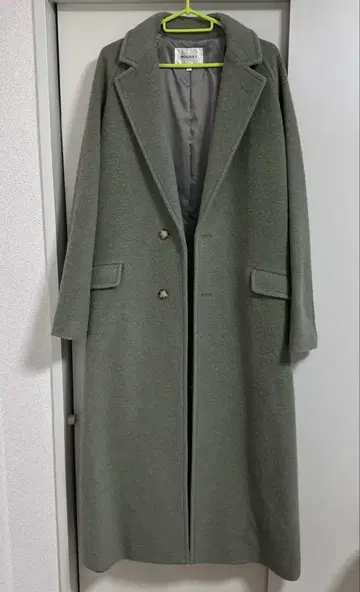 MOUSSY 마우지 체스터 울 롱 코트 그린