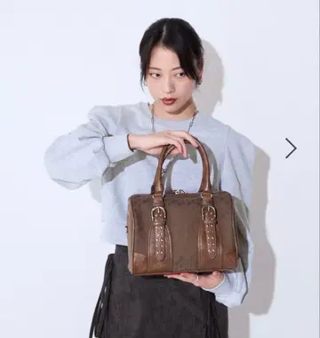JEANASIS 스터드 자카드 모노그램 보스턴