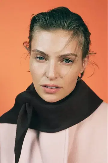 택 포함 새상품 ZARA 브라운 울 혼방 스톨