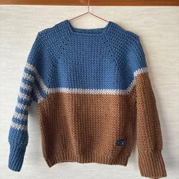 핸드메이드 스트라이프 니트 스웨터