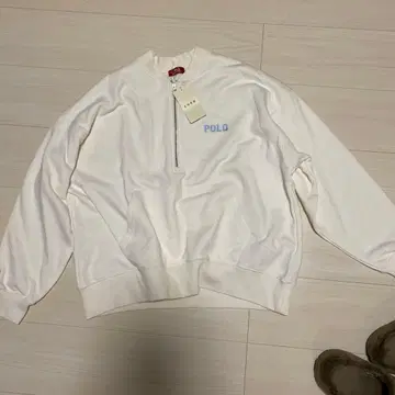 Polo 화이트 집업 맨투맨 택 포함 coen