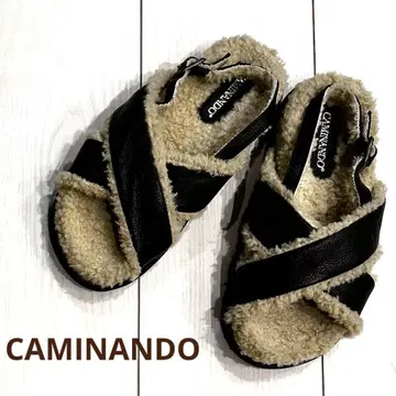 CAMINANDO 카미난도 보아 샌들 크로스 스트랩 브라운 계열
