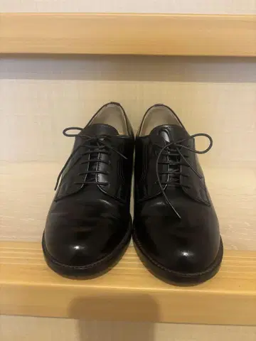 천연 가죽 HARUTA 레이스업 가죽 신발 블랙 23.5cm