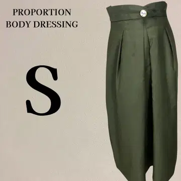 [ 새상품급 ] 프로포션 바디 드레싱 플레어 스커트 S 올리브 그린