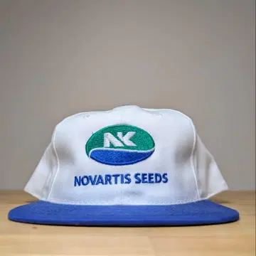 90s 데드스탁 NOVARTIS SEED 화이트/파랑 캡 기업 로고