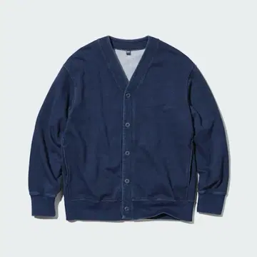 [ 미사용 ] UNIQLO 인디고 맨투맨 가디건 2023년 M