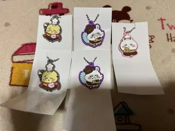 치이카와 (먼작귀) 코스 콜라보 러버 키링 5개 세트