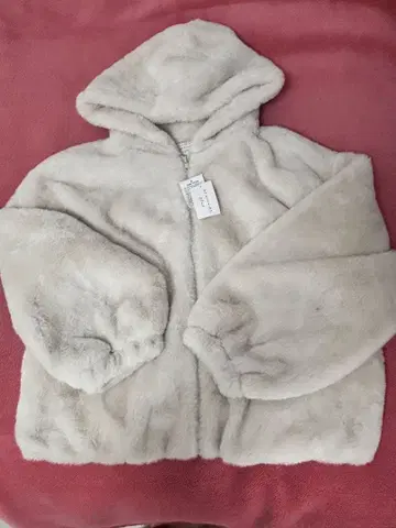 AS KNOW AS 후드 부착 인조 모피 자켓 택 포함