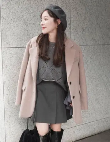 최종 가격 완판 택 포함 새상품 코코딜 샤기 오버 테일러드 자켓