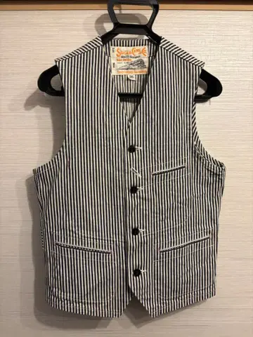 새상품급 SUGARCANE 슈가케인 히코리 스트라이프 워크 베스트