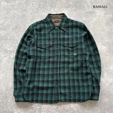 [ RADIALL ] 라디얼 울 긴팔 셔츠 자수 로고 버튼 다운 셔츠