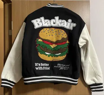 Blackair 바시티 자켓 햄버거 자수