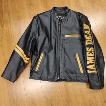 James Dean 블랙 가죽 라이더 자켓 L 사이즈