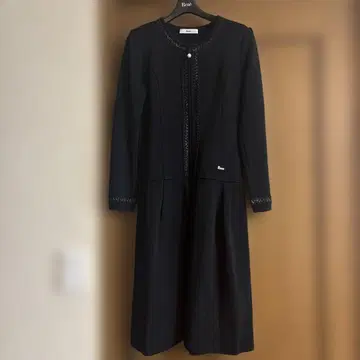 [ 새상품급 ] 르네 Rene 더블 지퍼 니트 원피스 블랙 36