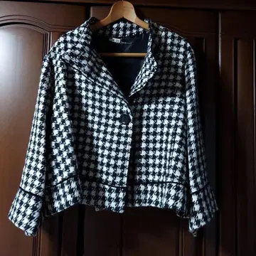 하운드 투스 숏 자켓