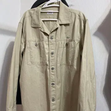LACOSTE 베이지 라이트 데님 자켓