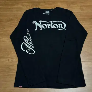 Norton 긴팔 셔츠 티셔츠 블랙 사이즈 M