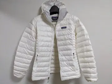 patagonia 화이트 후드 부착 다운 자켓 M 160