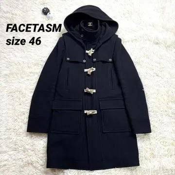 미사용급 FACETASM 파세타즘 더플 코트 여성용 블랙 46