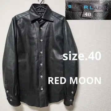RED MOON 가죽 셔츠 레드문 블랙 40