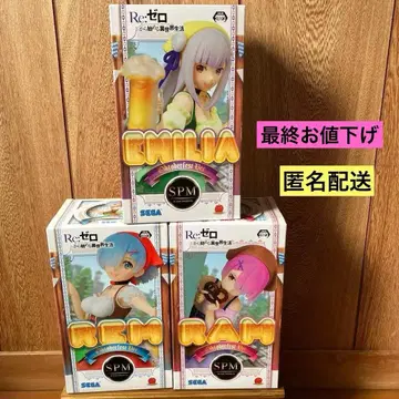 리제로 슈퍼 프리미엄 피규어 SPM 에밀리아, 라무, 렘