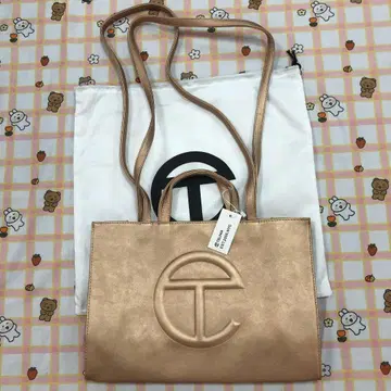 실물은 촬영하는 TELFAR 골드 숄더백
