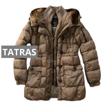 [ 고급 ] TATRAS 타트라스 퍼 다운 자켓 후드 A라인
