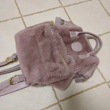 새상품급 anello 퍼 백팩 퍼플