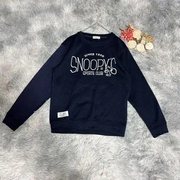 PEANUTS 피넛 ( M ) 긴팔 트레이닝복 속기모 로고 자수 스누피