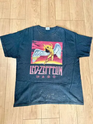 페이드 LED ZEPPELIN 레드 제플린 밴딩 티셔츠 빈티지
