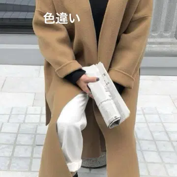 na.e 나에 노카라 코트 울 벨트 포함 블랙