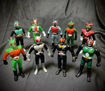 [ 새상품급 ] BANDAI 1989 쇼와 라이더 미니 소프트 비닐 9체