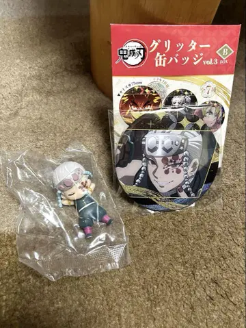 우즈이 텐겐 렌고쿠 쿄쥬로 글리터 캔뱃지 잠자는 3인 세트