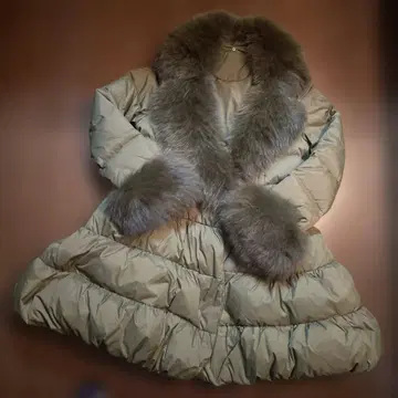 Minus18teen 퍼 달린 다운 자켓 M 카키