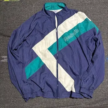 나일론 자켓 Reebok 리복 빈티지 90s 멀티 컬러 구제 의류