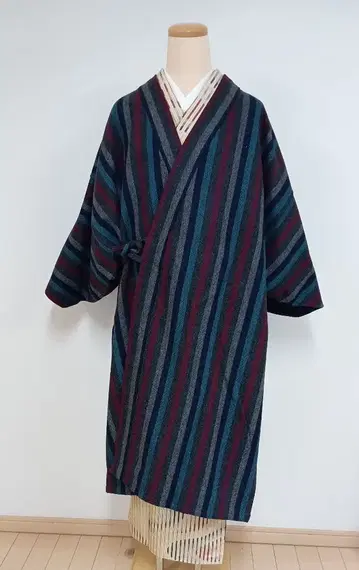 울 도중착 코트 기모노 카라